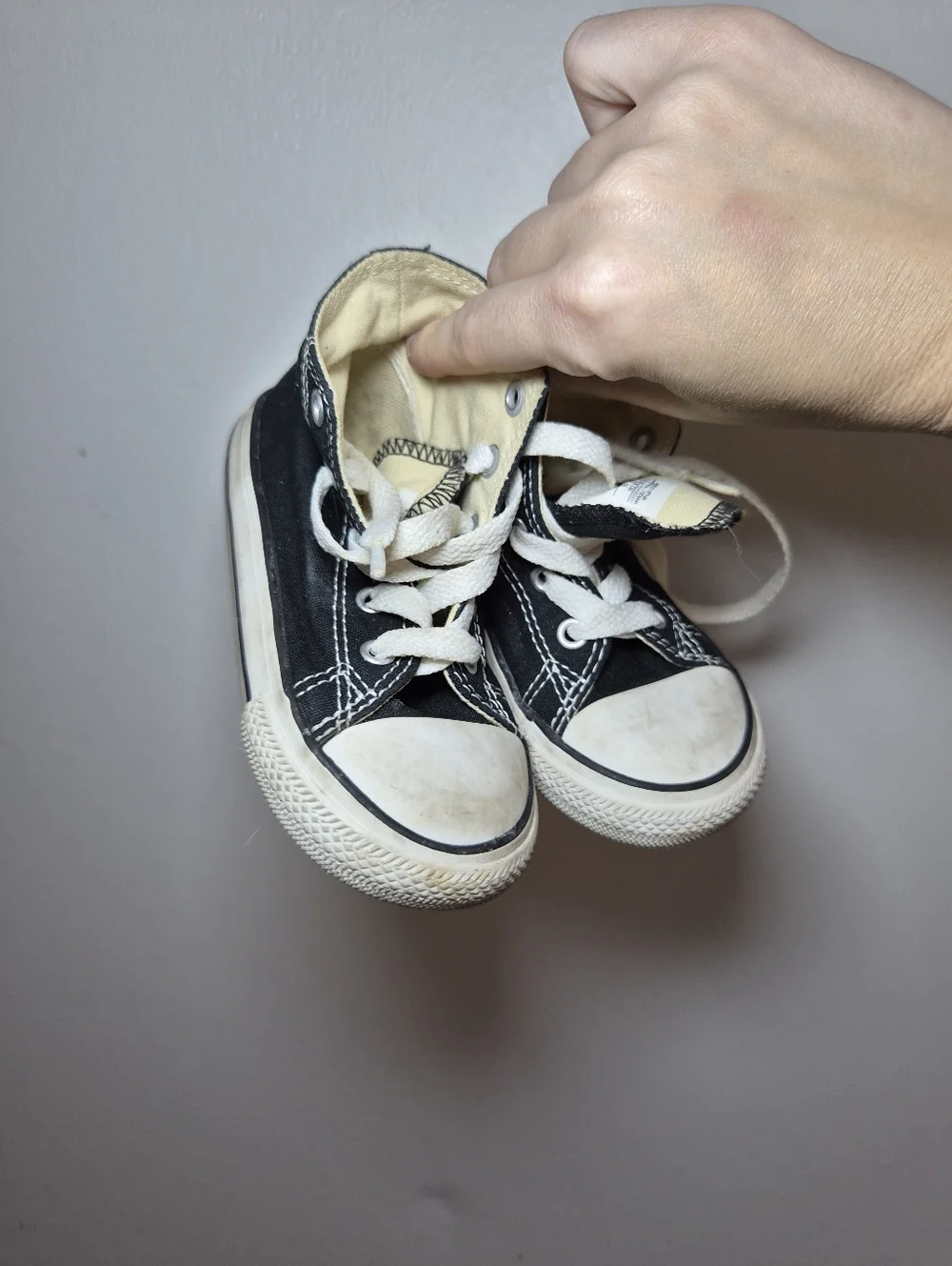 Converse Kids Black and White High-Top Sneakers 7